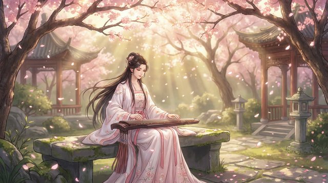 少妇美食视频：古韵琴声